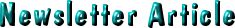 Newsletter Article